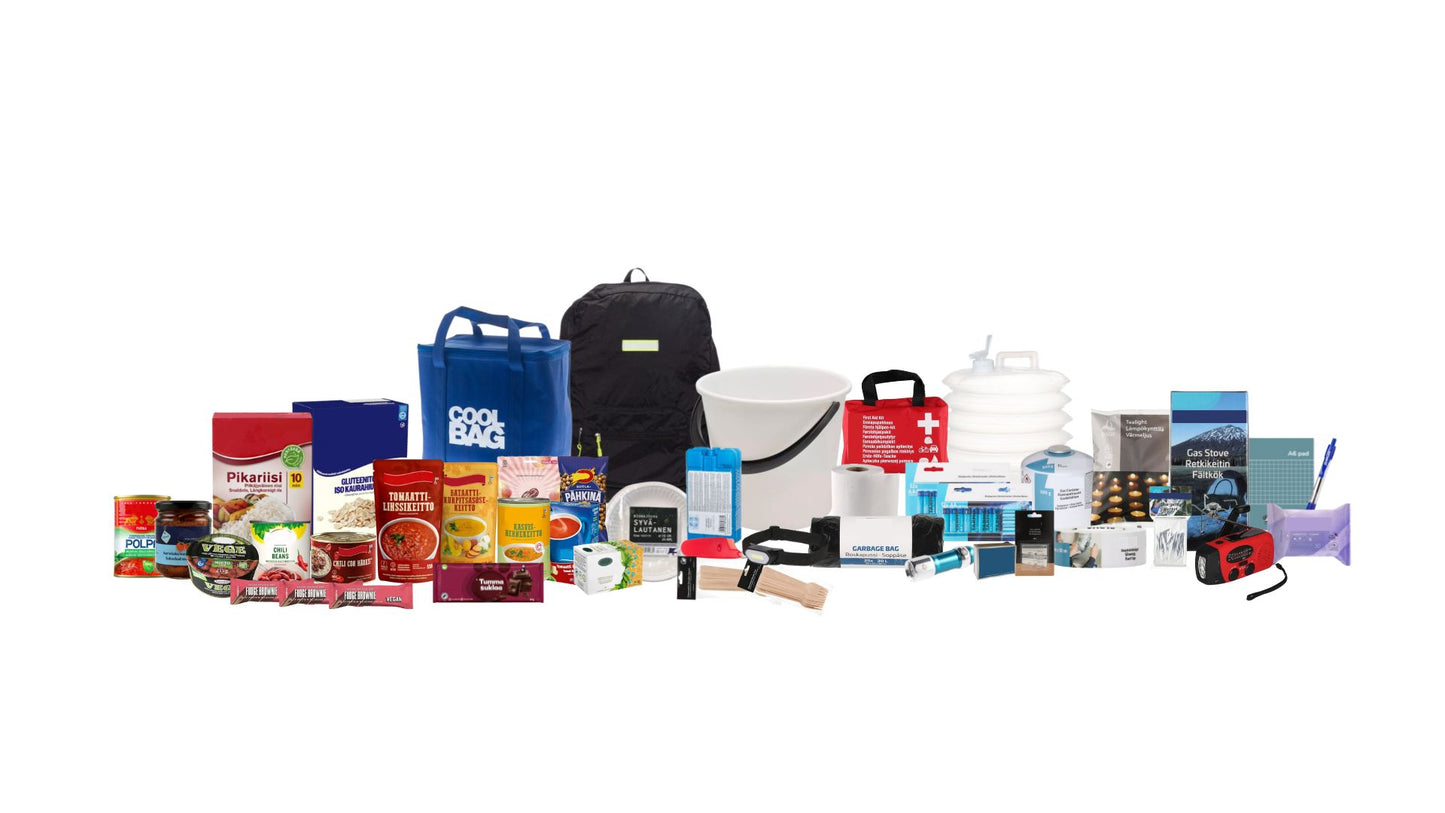 3days täydellinen kotivarapakkaus yhdelle