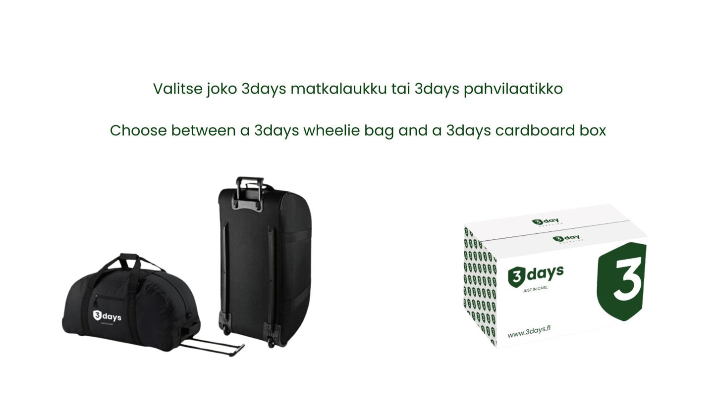 3days kotivarapakkaus (2 hlö)