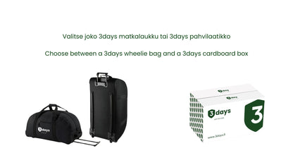 3days kotivarapakkaus (2 hlö)