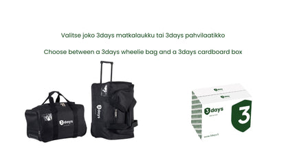 3days varustepakkaus